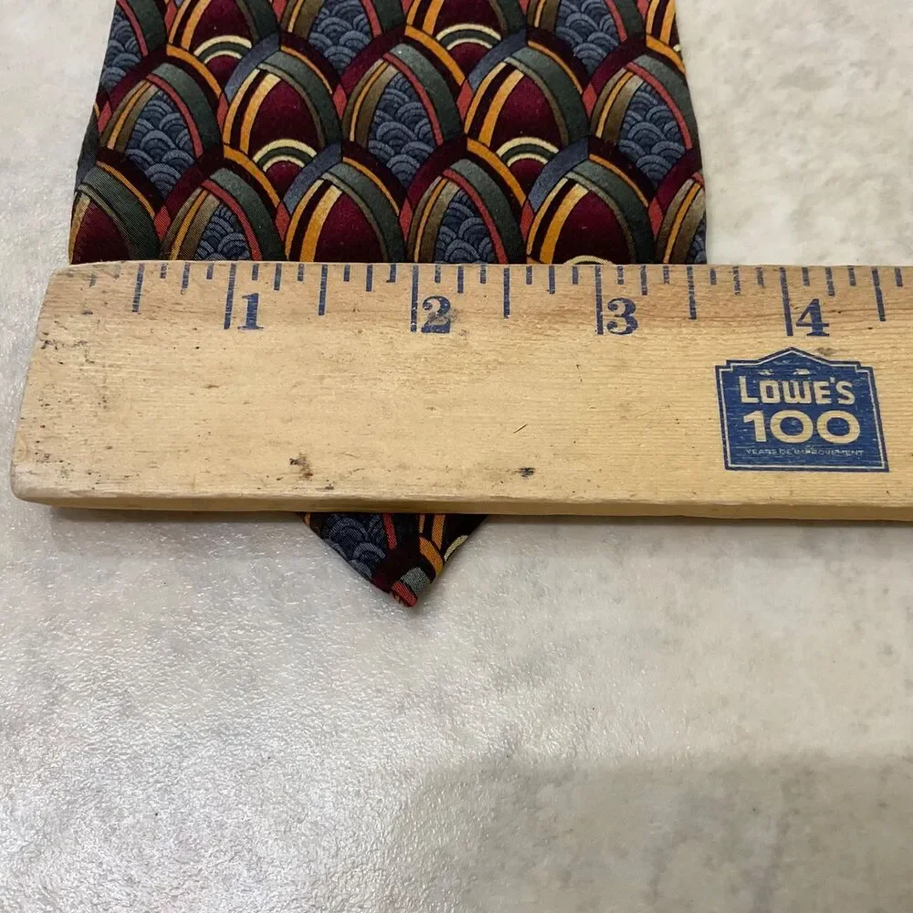 J. Garcia Stonehenge Ltd. 100% Silk Foulard tie Handmade USA 56”x3..5”